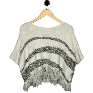 Anthropology MOTH Fringe Metallic Top